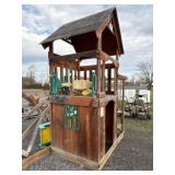 E1 Two story swing set with swings and slide