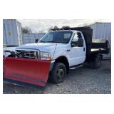 2002 FORD F-450 4X4 W/ 9FT DUMP BODY & BOSS POWER