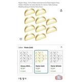 New 48 packs; Napkin Rings, 10 Pcs Matte Gold