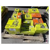 13 pcs; mix RYOBI and RIDGID tools