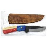 Knife w/TX Flag Handle, Black Sheath