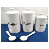 Crofton Ceramic Coffee/Sugar/Tea Canister Set