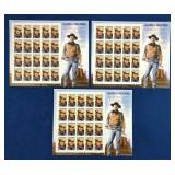 2004 John Wayne 37-Cent Stamps, 3-Sheets