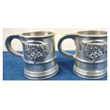 Greek Taverna Opa Pewter Mugs [X2]