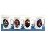 Coca-Cola Santa Coffee Mugs (4)