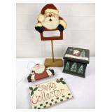 Christmas Wood Towel Holder, Box & Sign