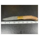 Damascus Locking Folding Knife