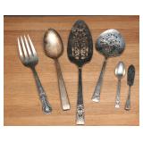 Silver Plate Flatware Serving Pieces (6)