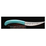 Turquoise Handle Sterling Inlay Letter Opener