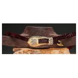 Judith Leiber  Alligator Belt,Crown Buckle