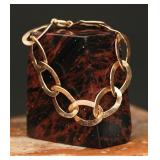 14k Large Chain Link Bracelet 7.58" -  7.86grams