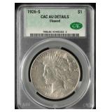 CAC Encased Liberty Dollar AU Cleaned 1926-S