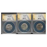 ANACS Graded Susan B. Anthony Dollars(3)