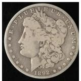 1892-O Morgan Silver Dollar