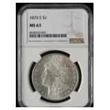 NGC Graded MS 63 1879 Morgan Dollar