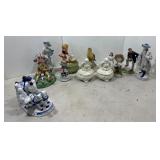 Large lot of Porcelain and Glass Figures