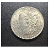 1921 P Morgan Silver dollar