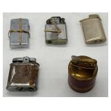 Lot of 5 Vintage Lighters