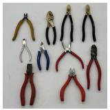 Lot of 10 Pliers/cutters