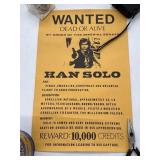 Vintage Star Wars Han Solo Wanted Poster RARE