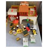 Vintage Fisher Price Play Family Village w/people