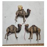 3 vintage Camel figures