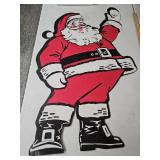 38 inch vintage cardboard Santa window display