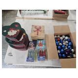 Christmas ornaments and boxes