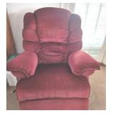 Burgundy rocker recliner