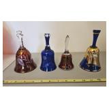 4 glass bells