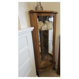 Small corner China Cabinet with key