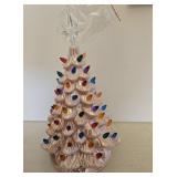 16" Ceramic Pearlized light up Christmas tree