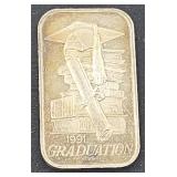 1 Oz. Fine Silver 1991 Graduation Bae