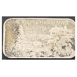 1 Oz. Fine Silver Holiday Wishes Bar