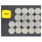 1972-D Kennedy Half Dollars(x18)