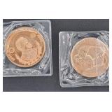 2x 1 Oz. Fine Copper Rounds