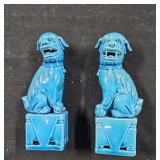 Pair of Porcelain Foo Dogs