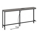 SUPERJARE Console Table with Charging Station -