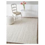 FRELISH DECOR Handwoven Jute Area Rug - Off-White