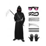 New Partymall Grim Reaper Costume for Kids,5Pcs