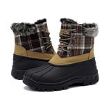 ASHION Women Duck Boots Combat Boots Waterproof