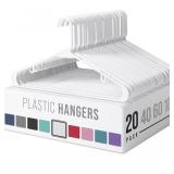 Plastic Clothes Hangers White - Heavy Duty