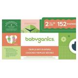 Babyganics Size 2, 152 count, Absorbent,