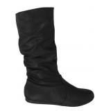 Wells Collection Womens Boots Soft Slouchy Flat