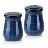 Hasense Cremaic Salt and Pepper Shakers,Navy