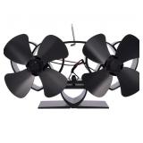 COMBIUBIU Wood Stove Fan Heat Powered, 8 Blades