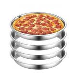 New Elsjoy 4 Pack 13 Inch Stainless Steel Pizza