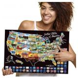 New Scratch Off Map of United States by Nexda -