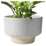 New 12 Inch Ceramic Plant Pot with Drainage Hole