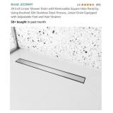 24 inch Linear Shower Drain with Removable Square